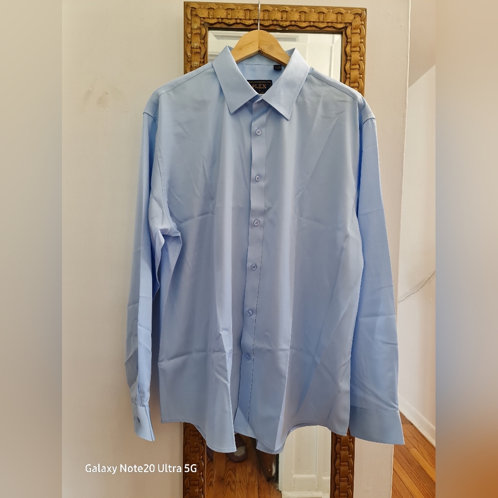 Alimens & Gentle Men's Dress Shirt Long Sleeve Wrinkle-Free Stretch Shirt - Picture 7 of 12